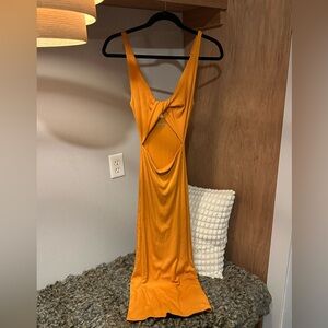Skatie Vibrant Orange Front Cross Dress